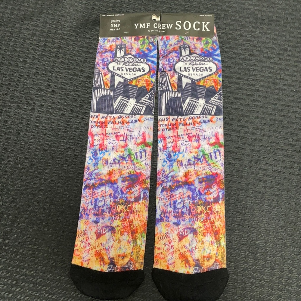 YMF Crew Socks “Welcome to Las Vegas”